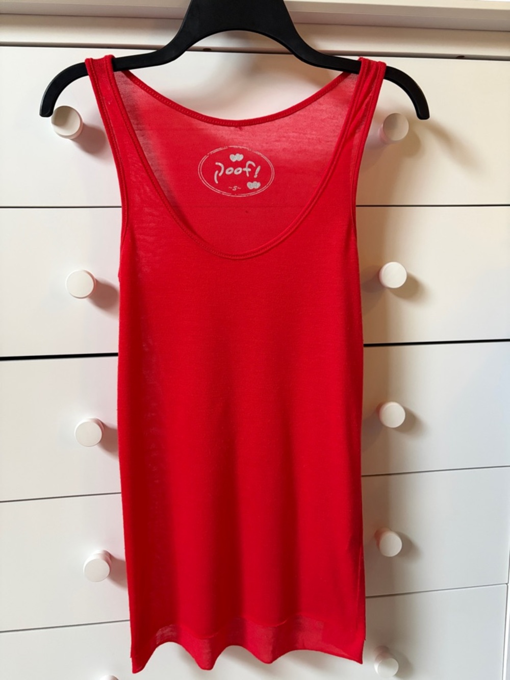 🍎NWOT POOF! WOMENS SIZE SMALL CANDY APPLE RED TANK